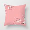 Peach Leather Velvet Fresh Pink Flower Pillowcase Home Sofa Pillow Cushion Cover Core-free
