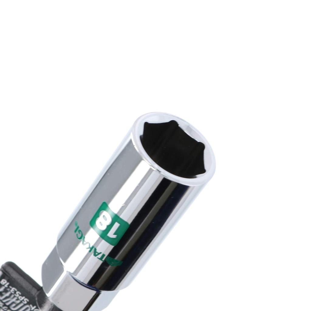 Takagi SPS3-18 Spark Plug Socket 0.37 inch (9.5 mm) Square 0.7 inch (18 mm)