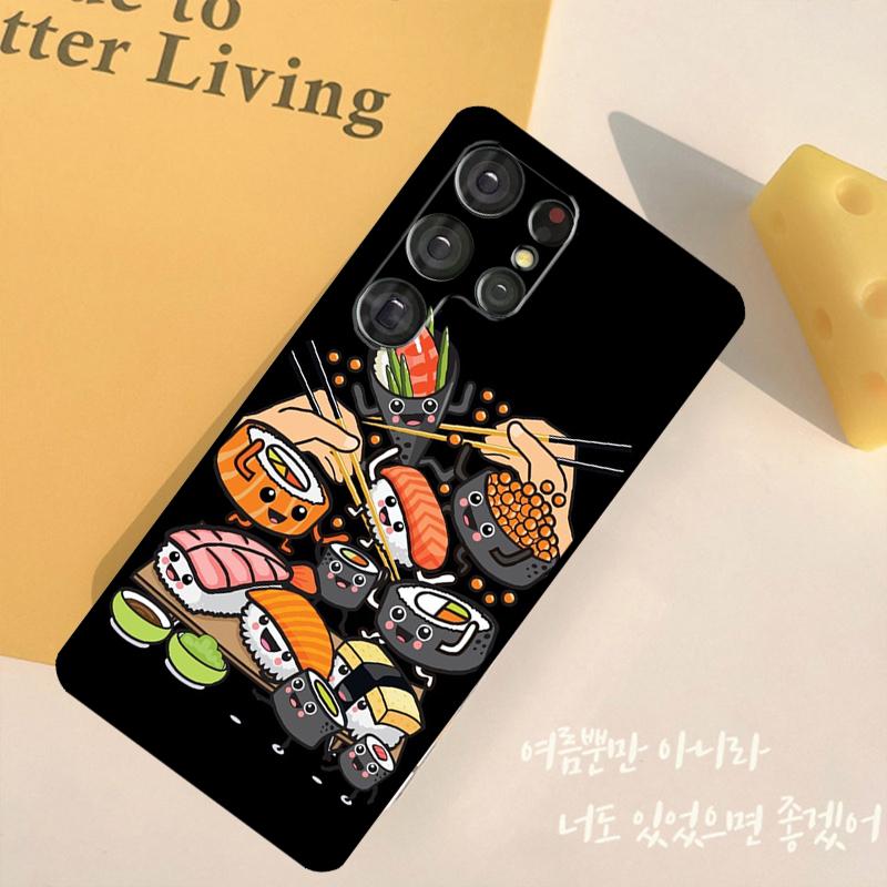 Sushi Food Phone Case For Samsung Galaxy S25 S24 Ultra S9 S10 S20 S22 S21 Plus S23 FE Back Cover Shell
