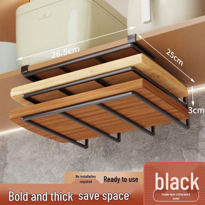 Storage Wallmounted Cutting Board Kitchen And Pot Lid Rack