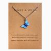 European and American Hot-selling Bohemian Alloy Butterfly Pendant Necklace Pendant Set Collarbone Chain Jewelry Card Pack