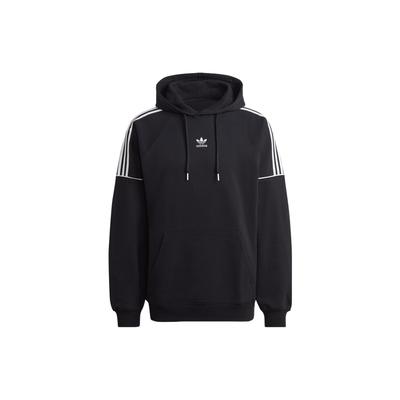 Dreistreifen Baumwoll-Kapuzenpullover HK7309