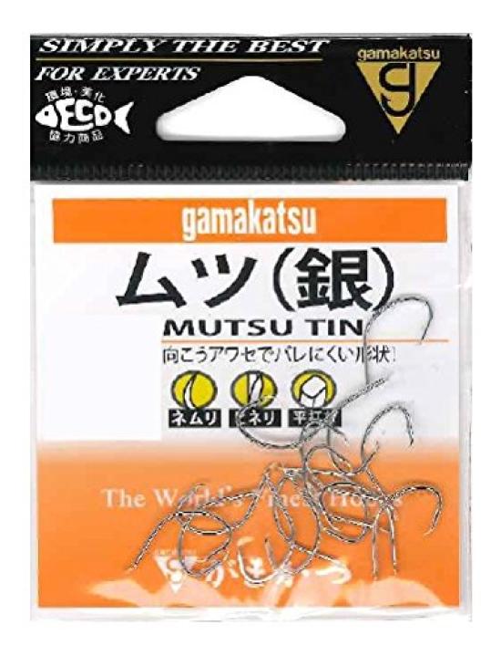 

Gamakatsu Mutsu Hook (Silver) #17 Fishing Hook
