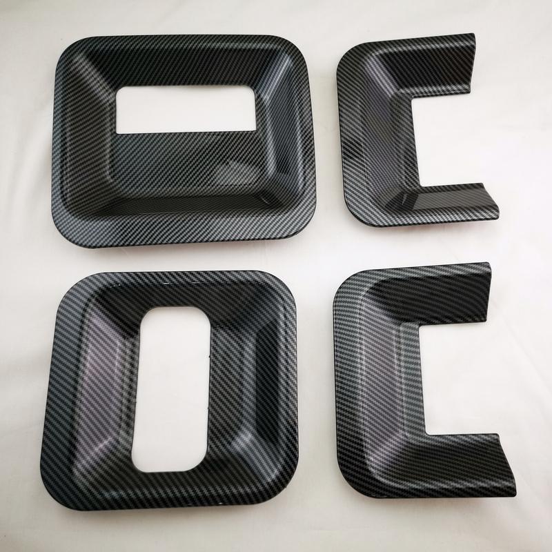 ABS Carbon Car Accessory Door Handle Bowl Covers Trim Paste Style For Ford Transit Tourneo MK6 MK7 2007 2008 2009 2010 2011 2013