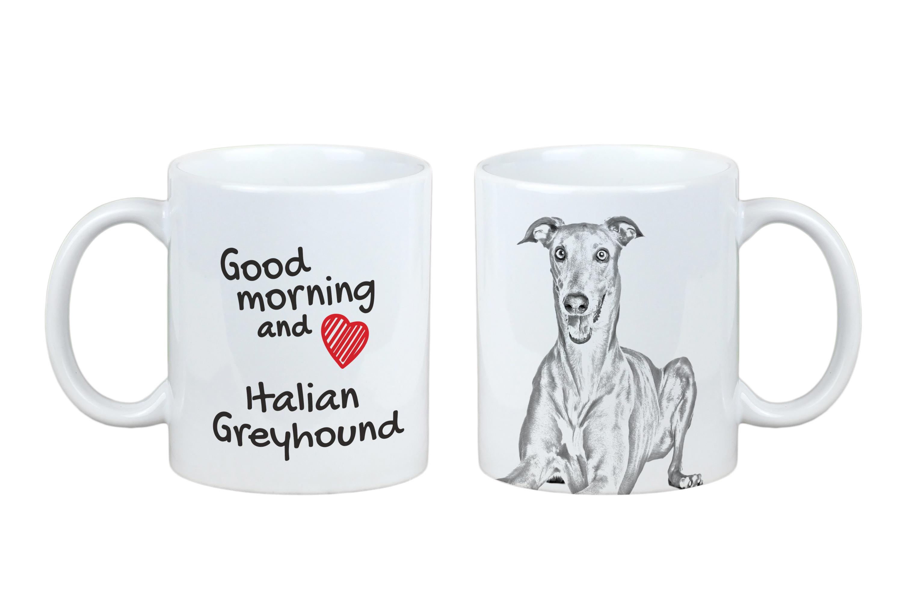 

Italian Greyhound, Italian Sighthound - cup with a dog, personalized cup with a print, a classic gift for everyone from the Art-Dog brand білий