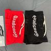 Men's Gothic Embroidered Shorts Washed Vintage Hip Hop Streetwear Loose Sweat Shorts