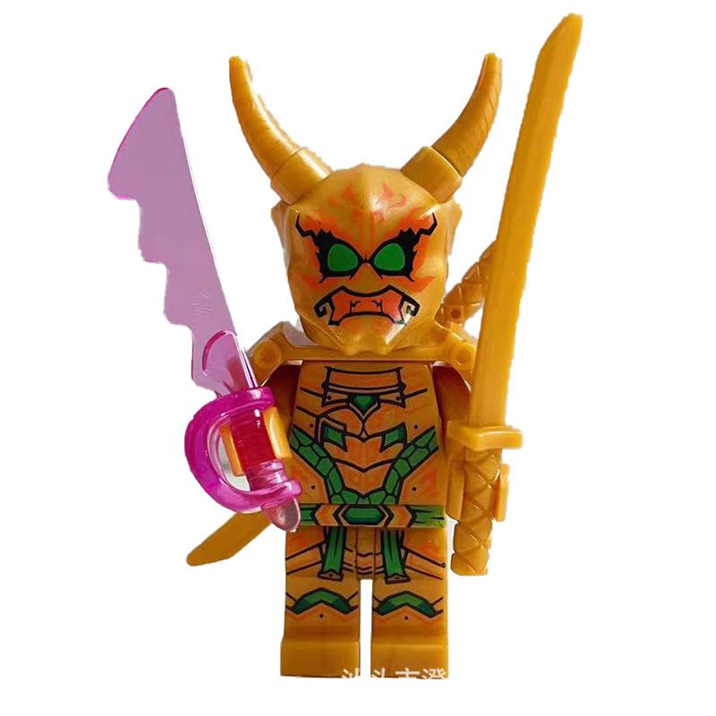 Ninja Warrior Superhero Doll With Weapon Single Building Block Assembly Toy