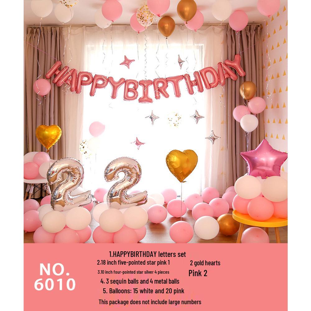 Romantic Birthday Balloon Set: High-End Decorations for Boyfriend or Girlfriend