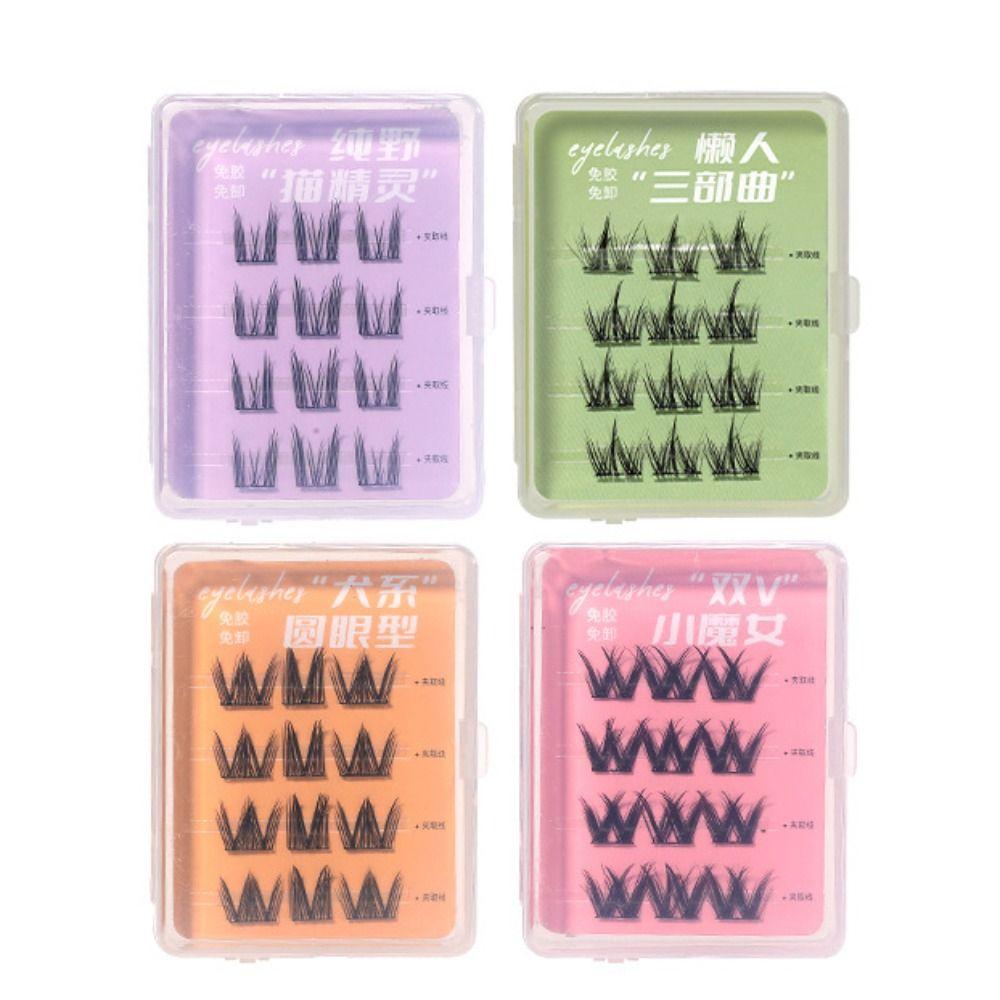 Makeup Adhesive False Eyelashes Sweet Glue Free Fake Lashes False Eyelash Clusters  Makeup Tool