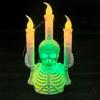 Eerir Parties Decoration for Spooky Setting Stylish Skull Candle Holder Lamp Parties Decoration for Halloween Enthusiast