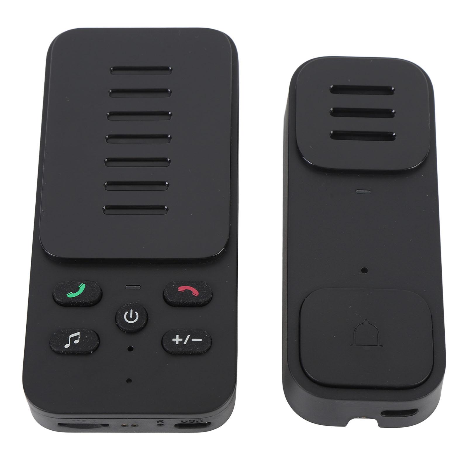 

Wireless Voice Intercom Doorbell for Home, 2.4G WiFi Duplex 2 Way Voice Electric Doorbell with 300M Range 4 Volume Levels, 800mAh Rechargble Battery