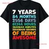 7 Year Old Bday Decorations Son Boy 7yr 7th Birthday T Shirt Vintage Washed Graphic Casual Unisex Versatile Comfortable Soft