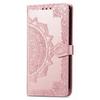 For Motorola Edge 40 Neo 5G Case Mandala Embossed PU Leather 3 Card Slots Phone Cover