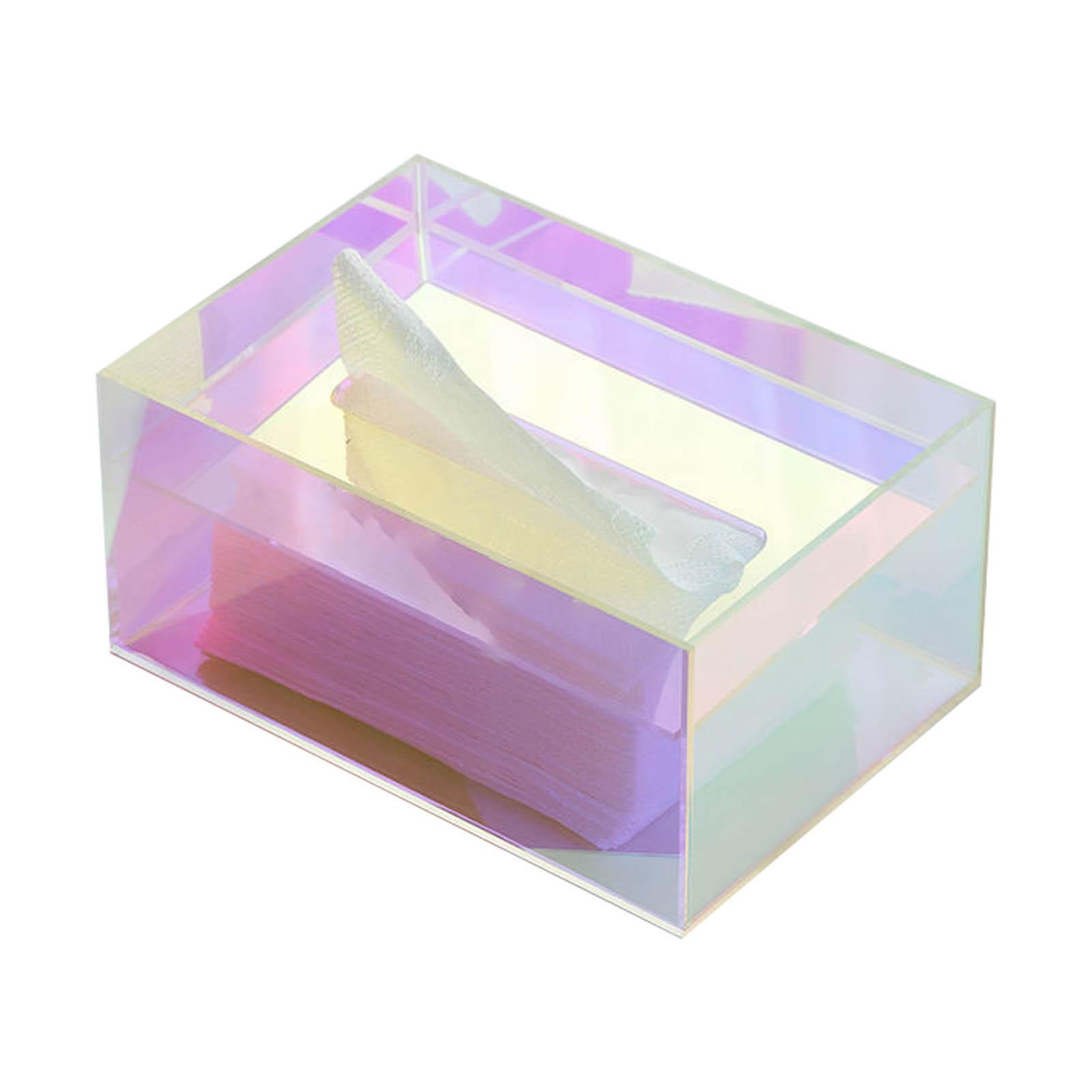

Tissue Box Holder Acrylic Storage Large Capacity Napkin Box for Washroom Living Room