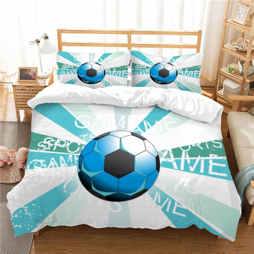 Completo Lenzuola Moda Pittura Calcio Set Letto Casa Nuovi Freschi Copripiumini Biancheria da Letto Casa Copripiumino Alta Qualità