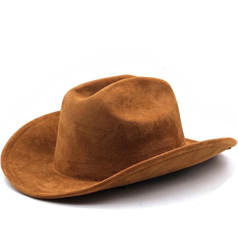 Top Hat Tibetan Top Hat Western Cowboy Hat Sun Hat Men's Ladies Suede Hat Knight Hat JAZZ Hat