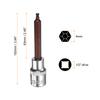 3pcs Ball End Hex Bit Socket 1/2" Square Drive Metric Extension Impact Bit Power Nut Driver Set Socket Ratchet Wrench Bit 4-12mm