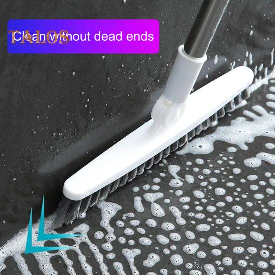 Floor Brush Ergonomic Design Heavy-Duty Long Handle Floor Scrubber with V-Shaped Brush Head Multi-Purpose Cleaner