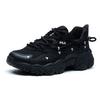 Fila Cat Paw 2.0 Fabric Synthetic Leather Round Toe Lace-Up Low-Top Dad Sneakers Women Sneakers Black F12W124144FBK