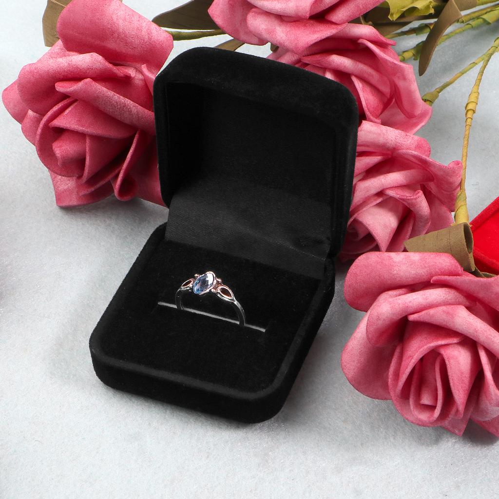Portable Velvet Ring Box Small Pendant Organizer Jewelry Display Gift Box