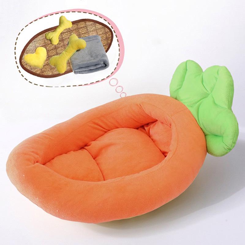 Washable Cartoon Banana Pet Bed for Dogs & Cats - Four Seasons Use