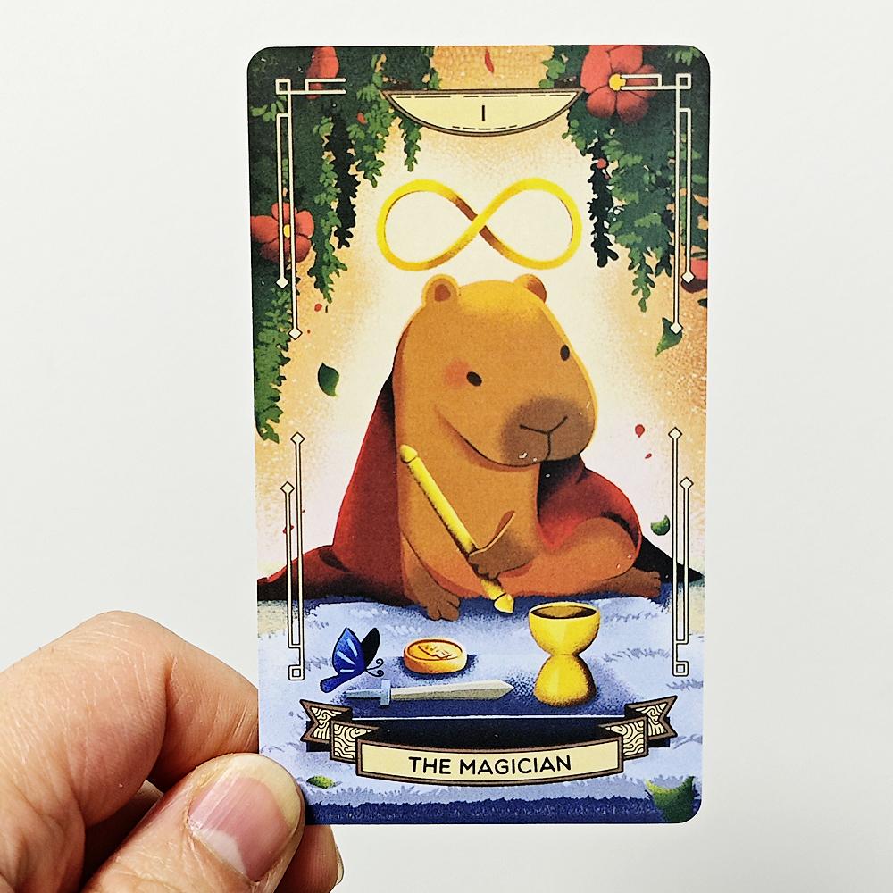 Capybara Tarot Deck 10.3*6cm 78 Cute Tarot Cards Bring That Soothing Vibe and Energy Into A Tarot Deck