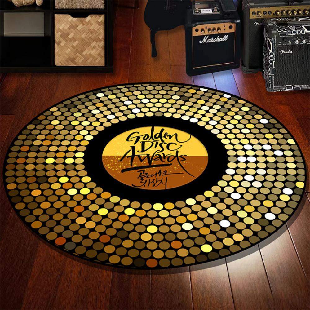 Retro Vinyl Record Music Carpet for Living Room Bedroom Decor Bedside Area Rug Sofa Lounge Area Floor Mat Coffee Table Mats