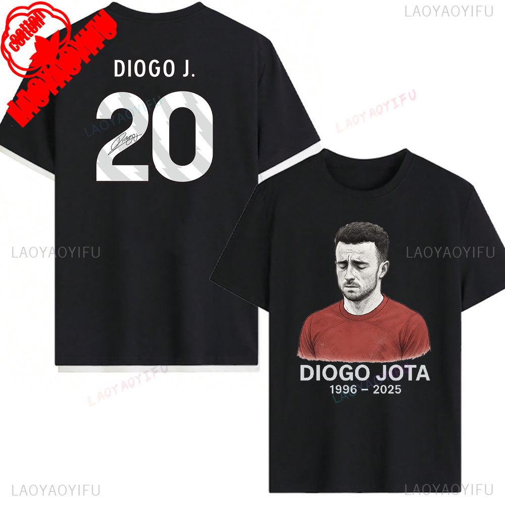 RIP Diogo Jota Tričko Odpočívej v pokoji Diogo Jota Trička Pocta fotbalové legendě Tričko 1996-2025 Pamětní tričko Dárek pro fanouška Bavlněná trička