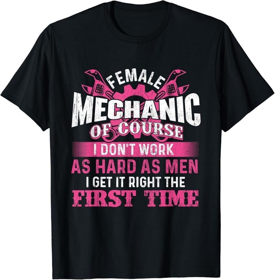 Female Mechanic - Aircraft Plane Lover Airplane Maintenance Unisex T-Shirt XL