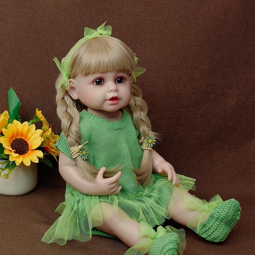 

55 см реалистичная кукла реборн с полным мягким силиконовым телом живая 55 см милая игрушка для новорожденных подарок на день рождения 55cm