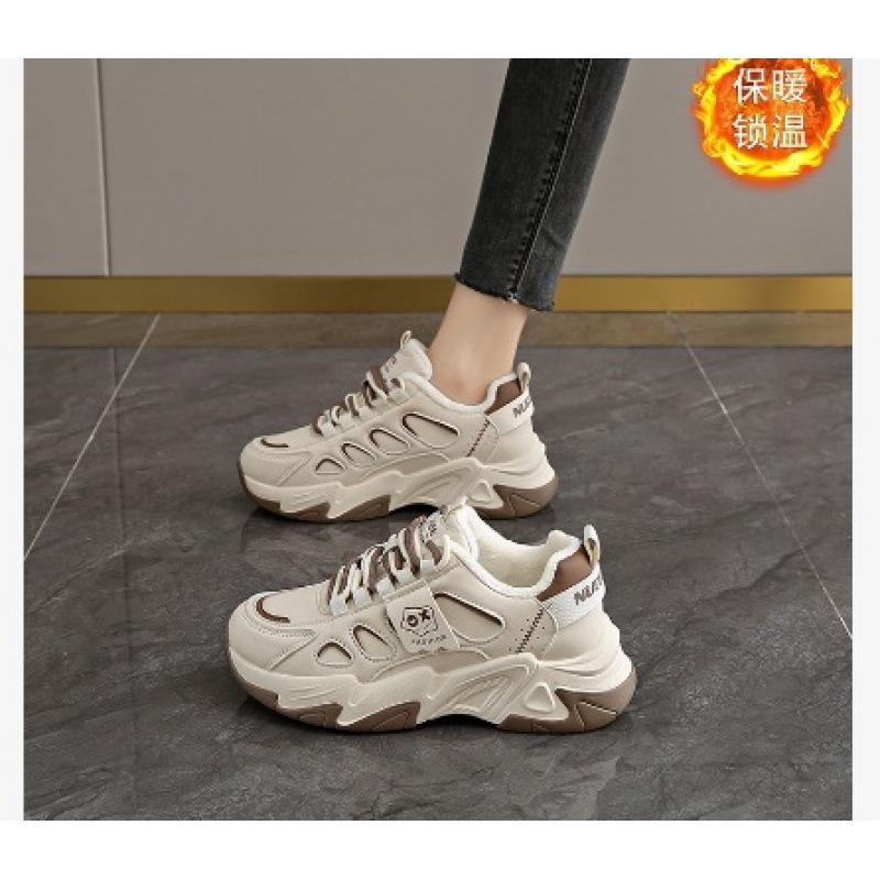 Schuhe Damen Winter Samt Verdickt Baumwollschuhe Dicke Sohle Hoher Schaft Sport Garantie