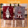 Christmas Santa Claus Gnome Chair Cover With Plush Design For Holiday Home Decor