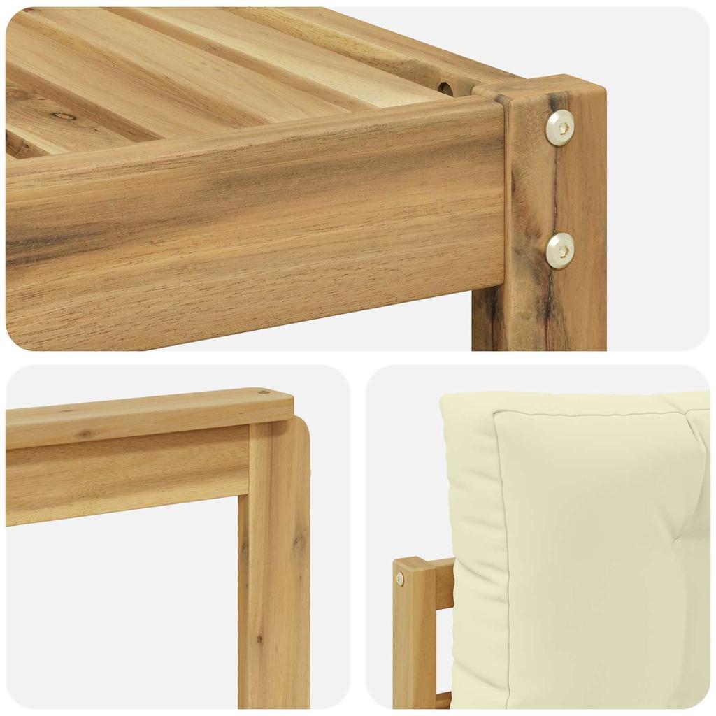 Outdoor Sofa Set 7 Pcs White and Cream 79 X 79 X 37 Cm