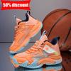 Childrens Sports Shoes School Match Anti Slip Shock-absorbing Basketball Shoes Daily Outdoor Sports High Top Mesh Running Shoes