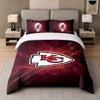 3Pcs Bedding SetKansas City Chiefs Soft Bed Sheet and Two Pillowcases Home Bedroom Decor