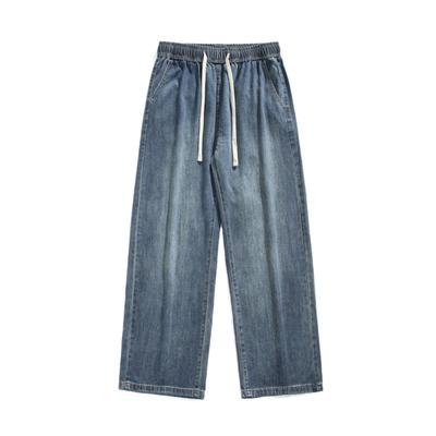 Summer New Thin Tencel Jeans Men Retro Loose Wide-leg Pants