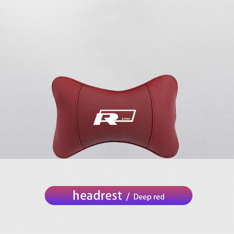 For VOLKSWAGEN VW Car Accessories Seat Headrest Auto Logo Neck Pillow For Volkswagen VW Polo Golf Tiguan Passat Touareg Magotan