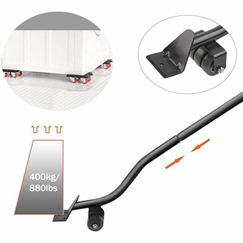 Portable Furniture Mover Set Furniture Mover Tool Transport Lifter Heavy Stuffs Moving Wheel Roller Bar Hand Tools 6 Pcs Set