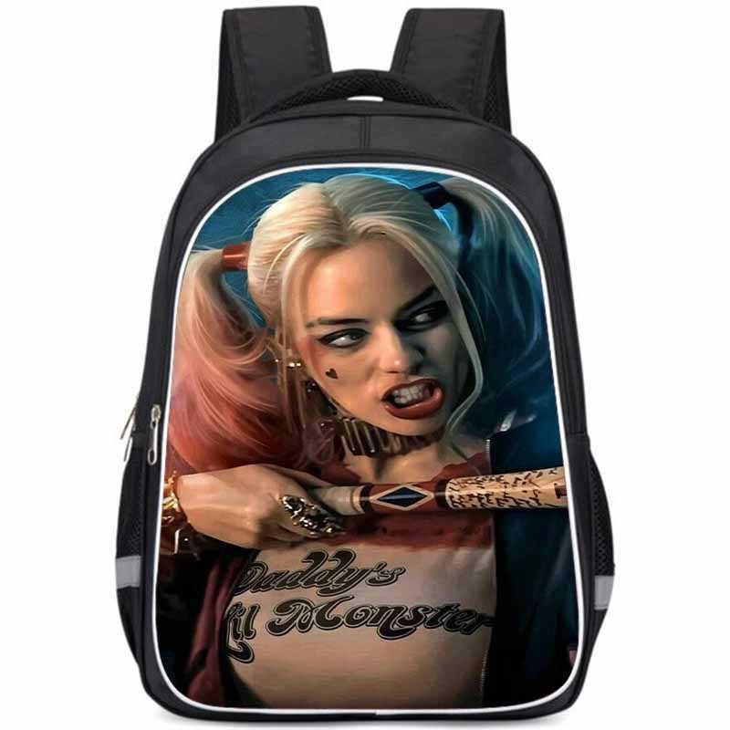 Harley Quinn Large Capacity Lightweight Oxford Fabric School Backpack For Kids