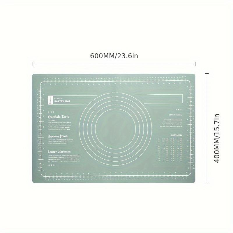 Extra Large Non-Slip Silicone Kneading Mat and Rolling Pin Dough Cutter Set for Effortless Baking Tools