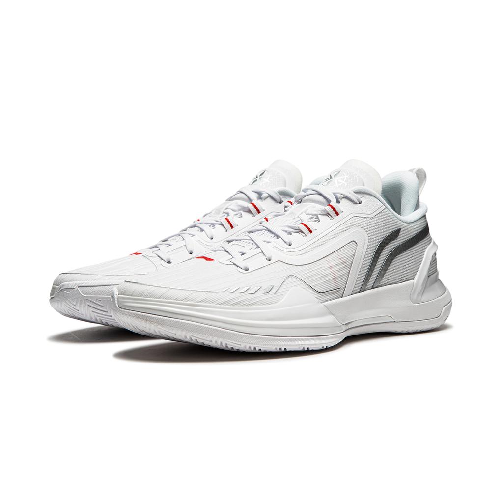 LiNing Blade Assassin 1 Silver Assassin Shock Absorption Non-Slip Lightweight Rebound Low-Top Basketball Shoes Men sneaker White ABPU021-8