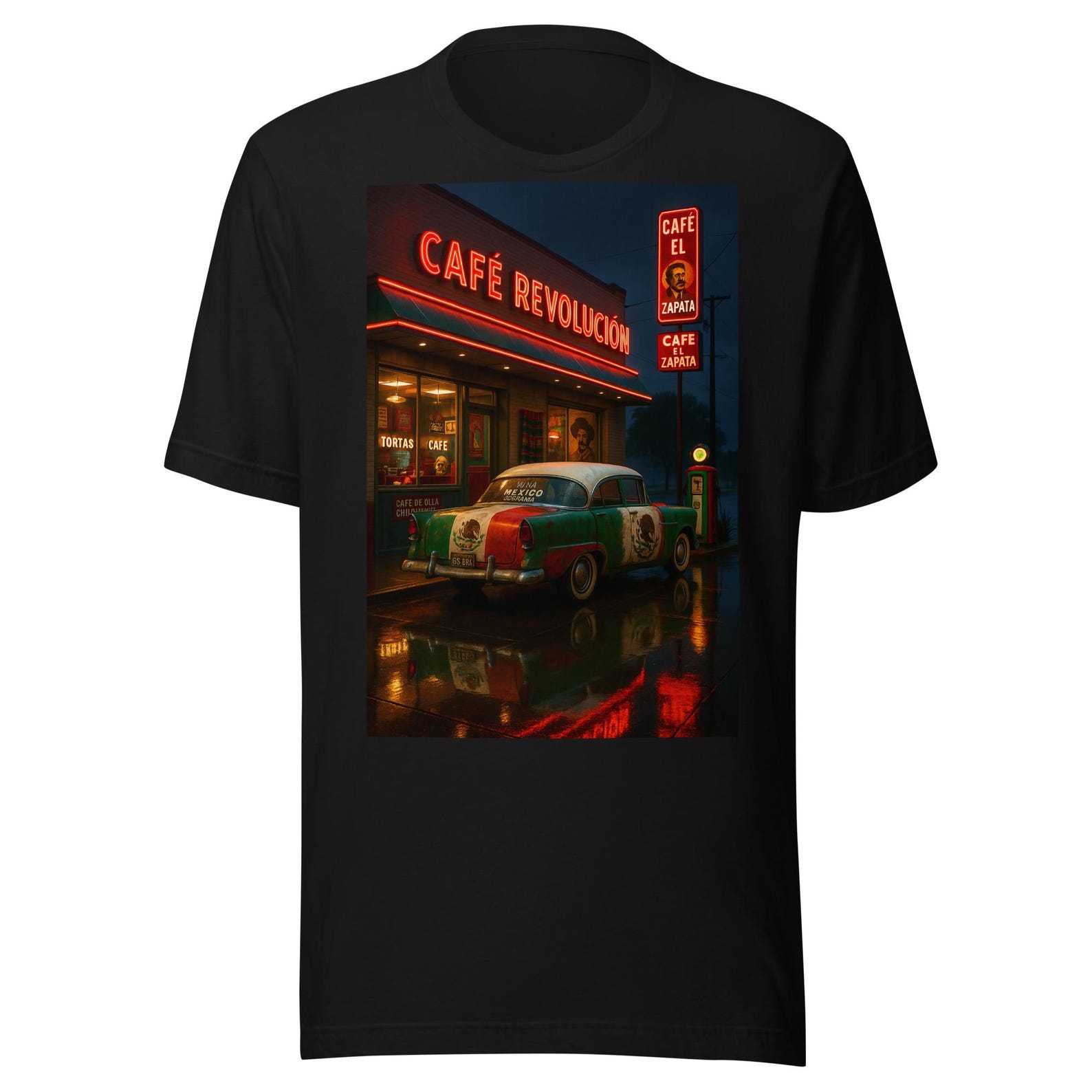 Cafe Revolicion Ranfla Mexican Flag Bombita Unisex t-shirt L
