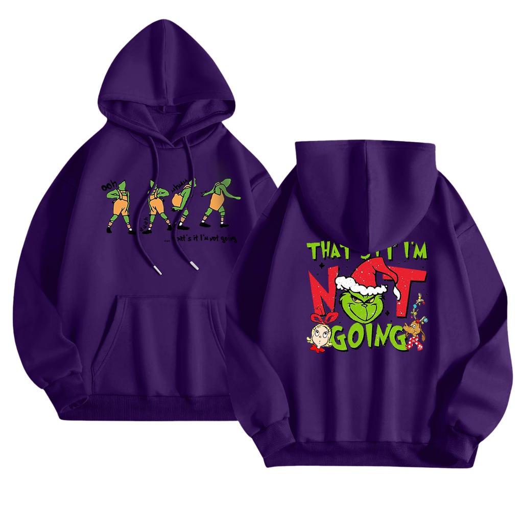 Women's Fashionable Casual Long-Sleeved Hooded Printed Sweatshirt