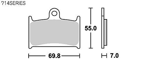 KITACO SBS Brake Pads 714HS Sinter Metal for RF900R and GSF1200 (Product Code: 777-0714020)