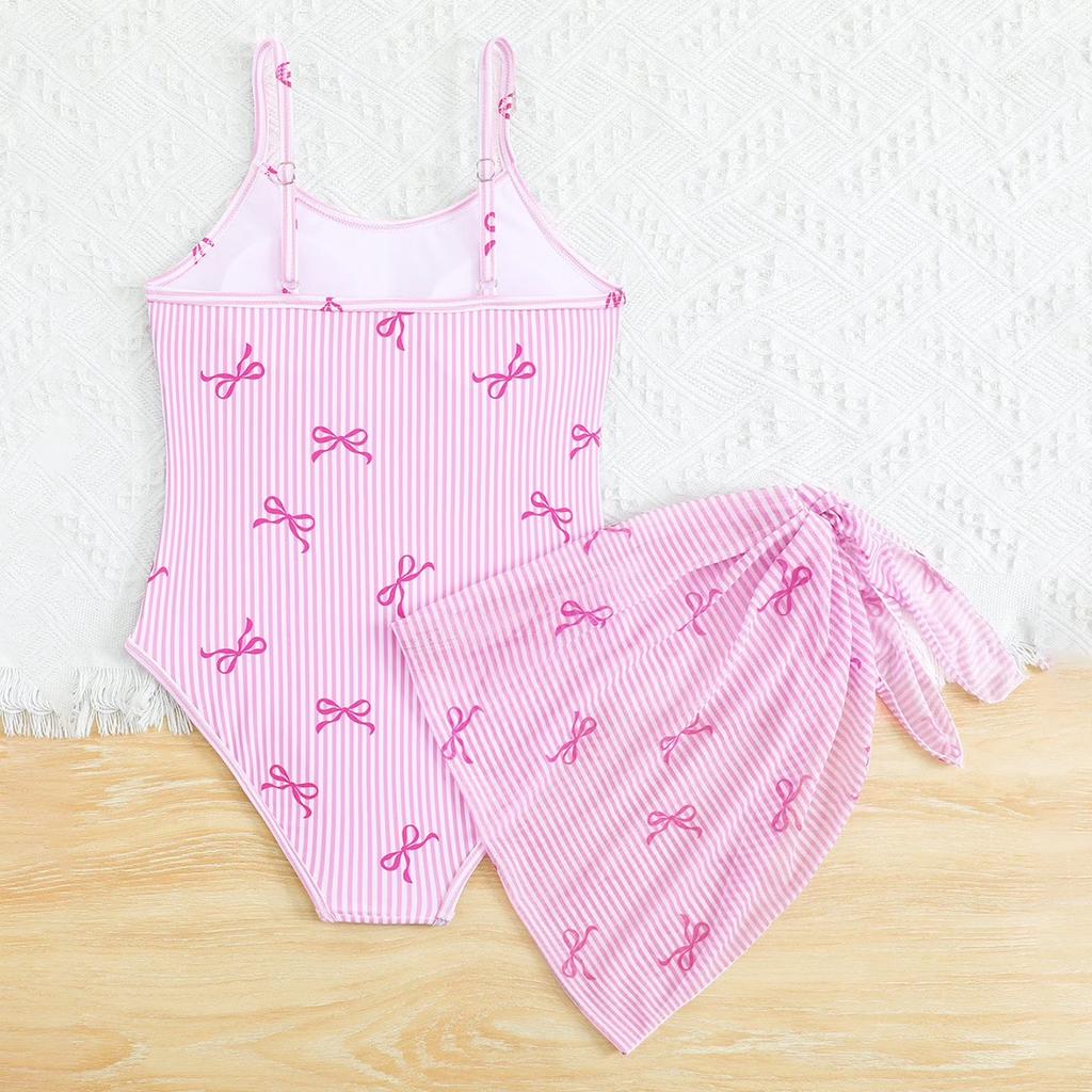 Bikini due pezzi colorato per bambina, Costumi da bagno per bambini per spiaggia e piscina