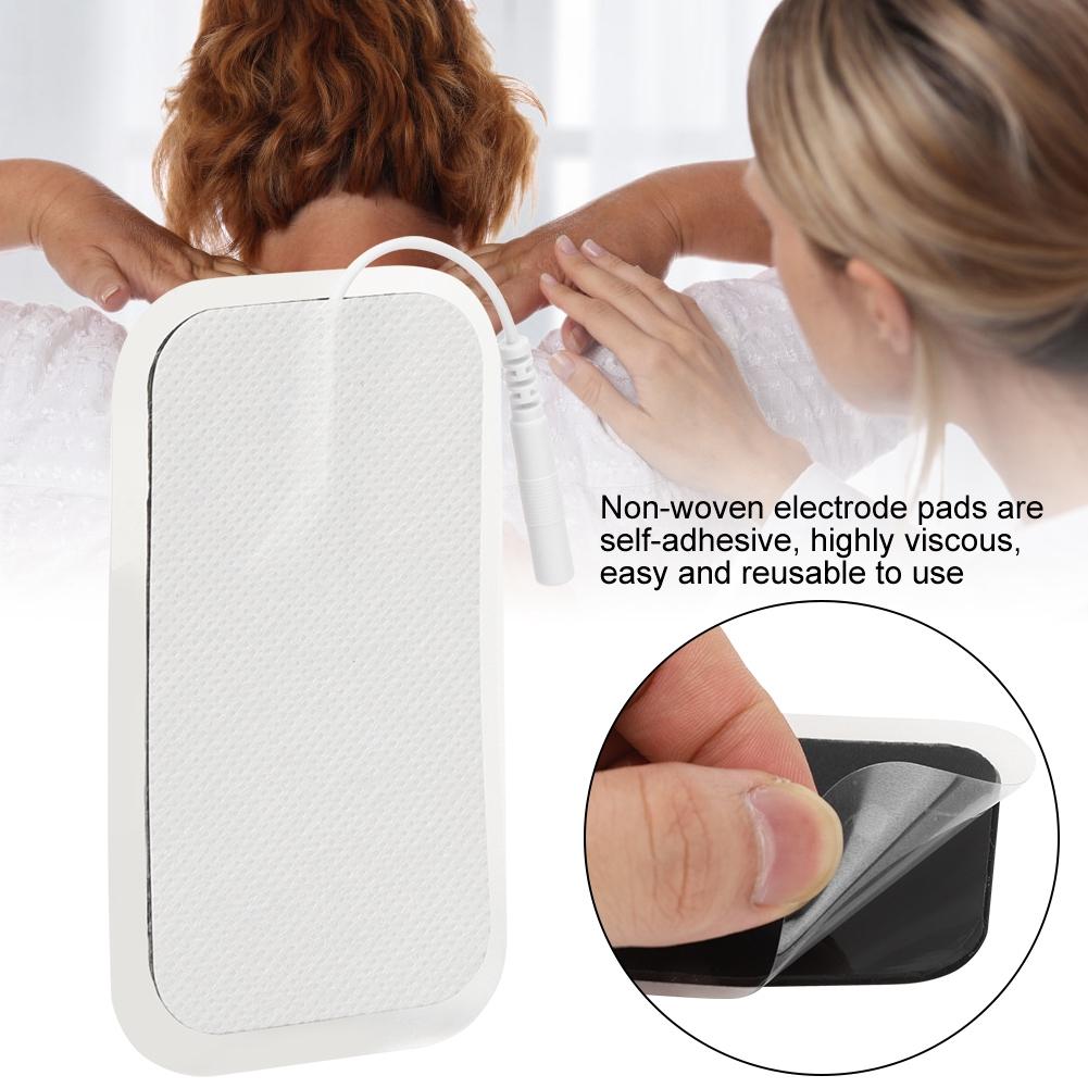 20Pcs 5x9cm Rectus Abdominis Muscle 2.0 Holes Electrode Slice Non Woven Fabrics Silicone Contact Pin Physical Therapy
