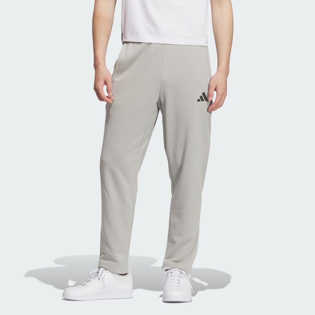 Adidas Sweat Th Warm Ha Pant Modern Technology Reflective Logo Letter Tapered Straight Leg Sports Casual Pants Men Pants Metallic-Gray KB5187