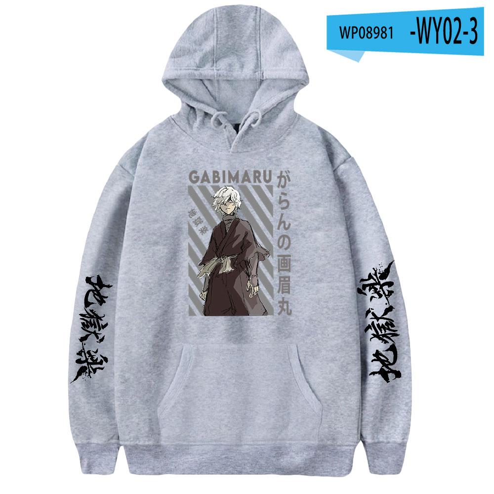 2023 Jigoku Raku Gabimaru Anime Hoodie Long Sleeve Woman Man Sweatshirts Harajuku Streetwear Jigokuraku Manga Clothes Hoodies