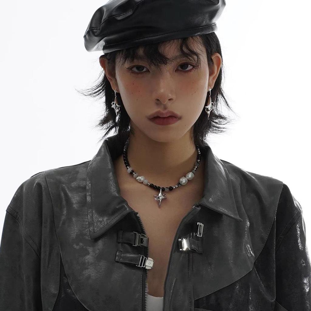 Star Series Diamond Earrings: High-End Niche Design for Women, Neutral Silver Needle