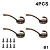 4/10Pcs Vintage Wall Hooks Zinc Alloy Hangers For Coats,Hats,Keys And Towels,Home Storage Decor Farmhouse Decor